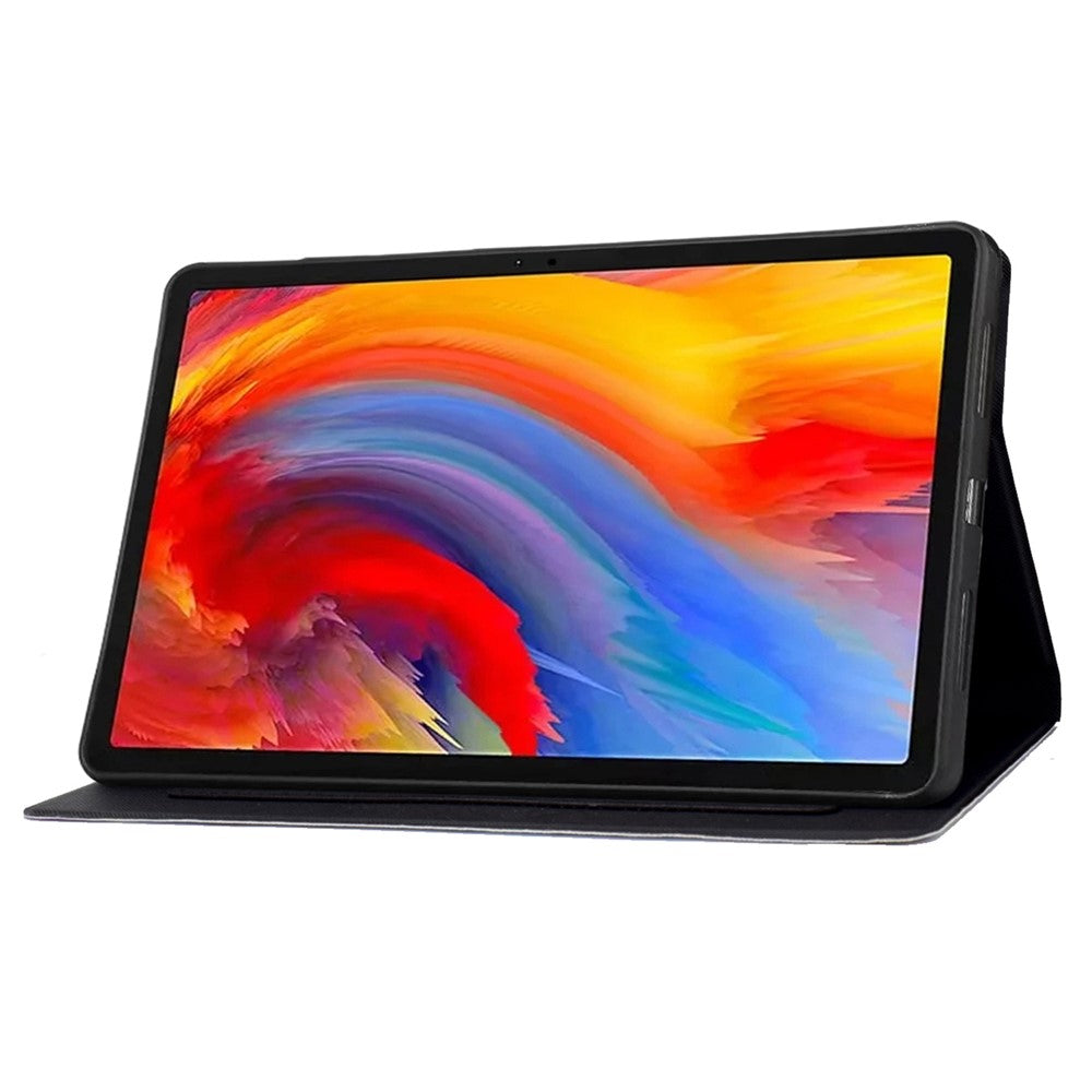 For Lenovo Tab M11 / Xiaoxin Pad 11 2024 Case Card Holder Pattern Leather Tablet Cover - Cat