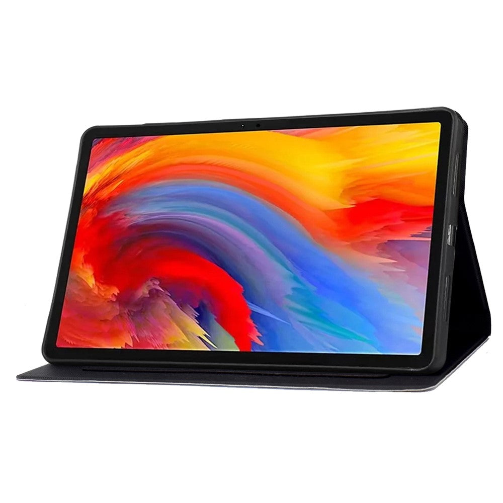 For Lenovo Tab M11 / Xiaoxin Pad 11 2024 Case Card Holder Pattern Leather Tablet Cover - Lion and Leopard