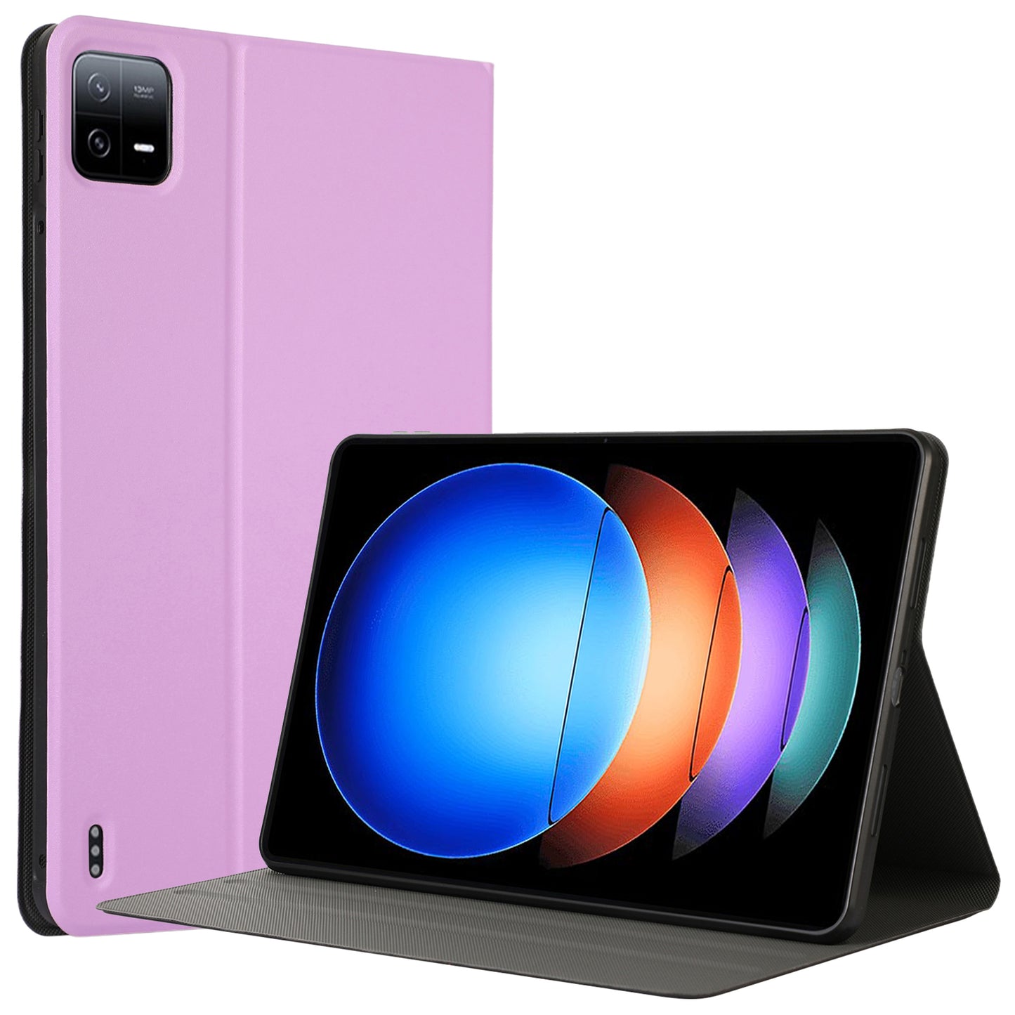 For Xiaomi Pad 6S Pro 12.4 Tablet Case Anti-Drop PU Leather Flip Cover - Purple