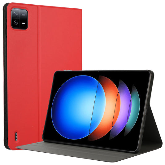 For Xiaomi Pad 6S Pro 12.4 Tablet Case Anti-Drop PU Leather Flip Cover - Red