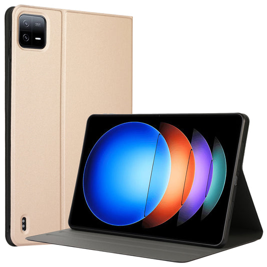 For Xiaomi Pad 6S Pro 12.4 Tablet Case Anti-Drop PU Leather Flip Cover - Gold