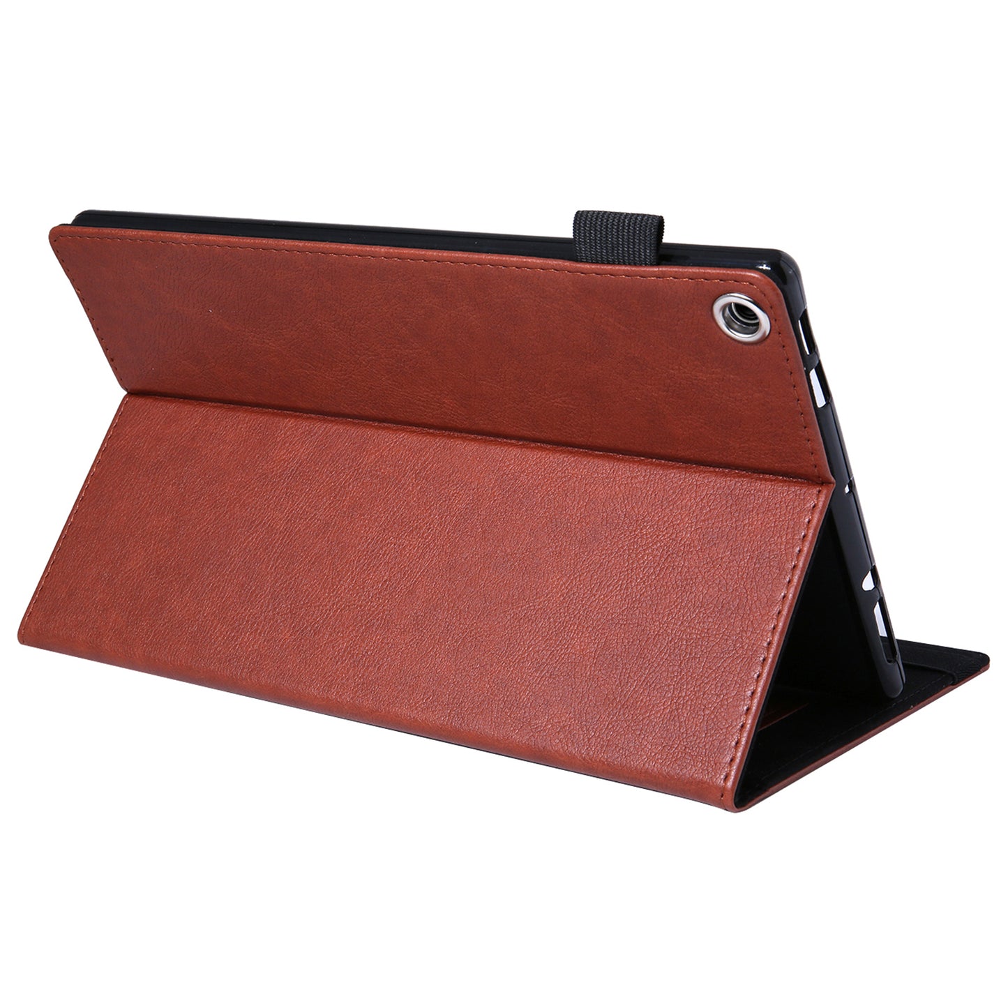 For Amazon Fire HD 10 (2015) / (2019) / (2017) Case Card Slots Shockproof Tablet Leather Flip Cover - Brown