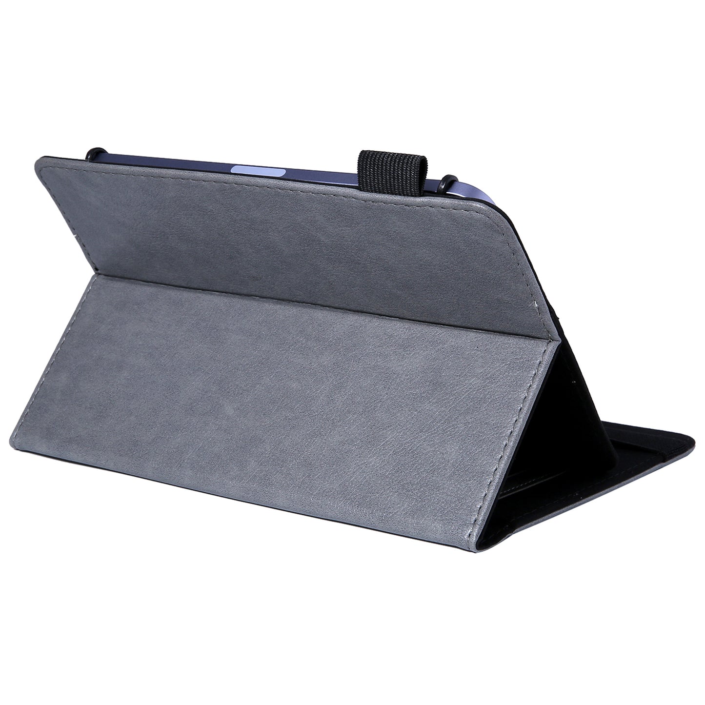 10-inch Tablet Case Card Slots PU Leather Flip Cover with Folding Stand - Grey