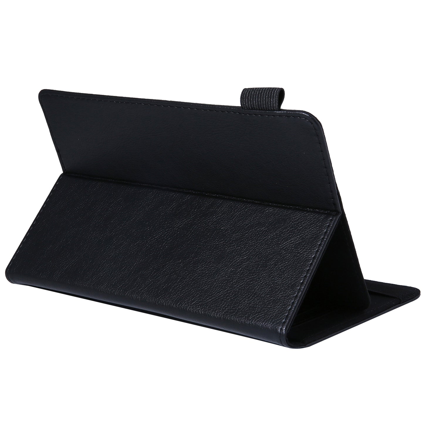 10-inch Tablet Case Card Slots PU Leather Flip Cover with Folding Stand - Black