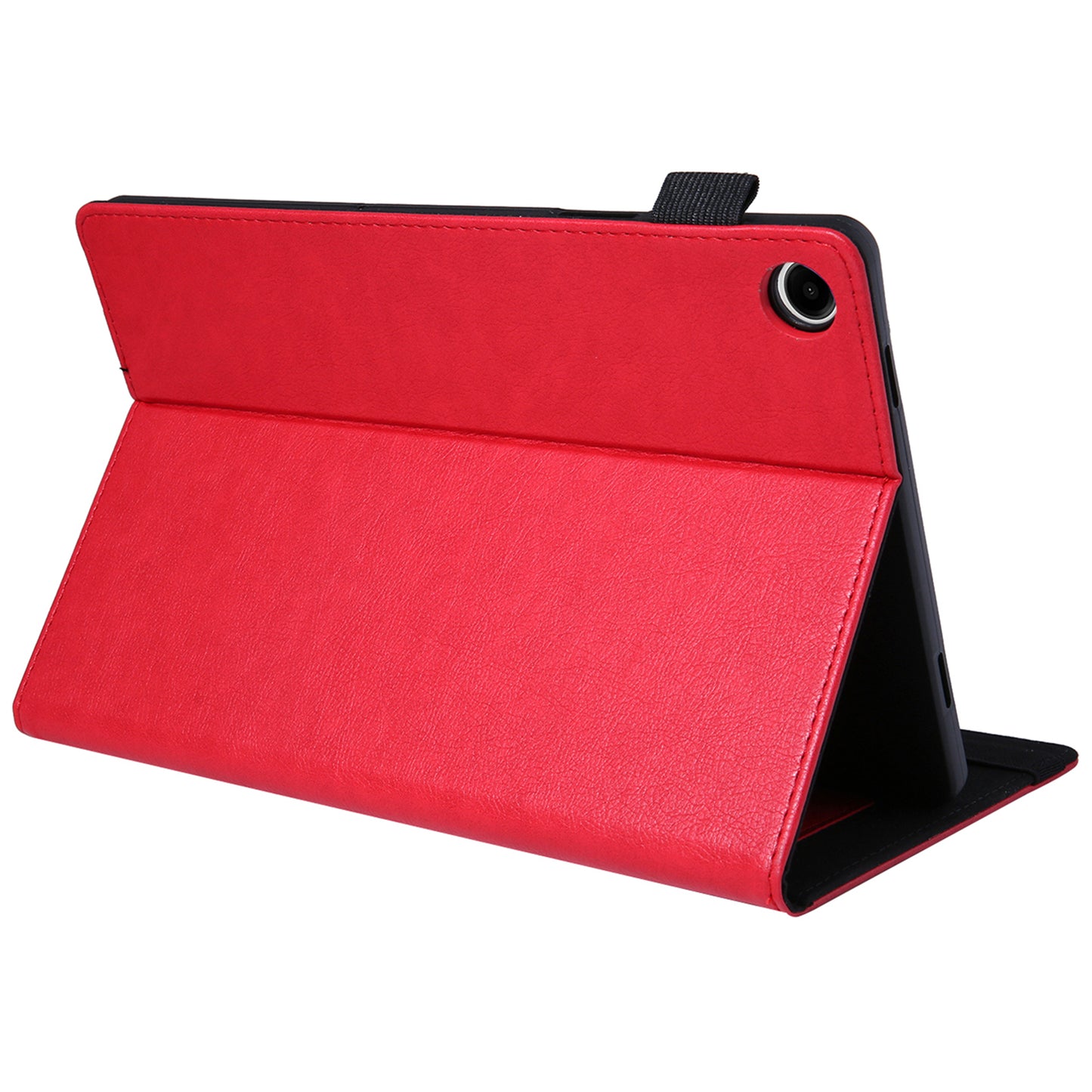 For Samsung Galaxy Tab A9 X110 Tablet Case Card Slots Protective Leather Flip Cover - Red