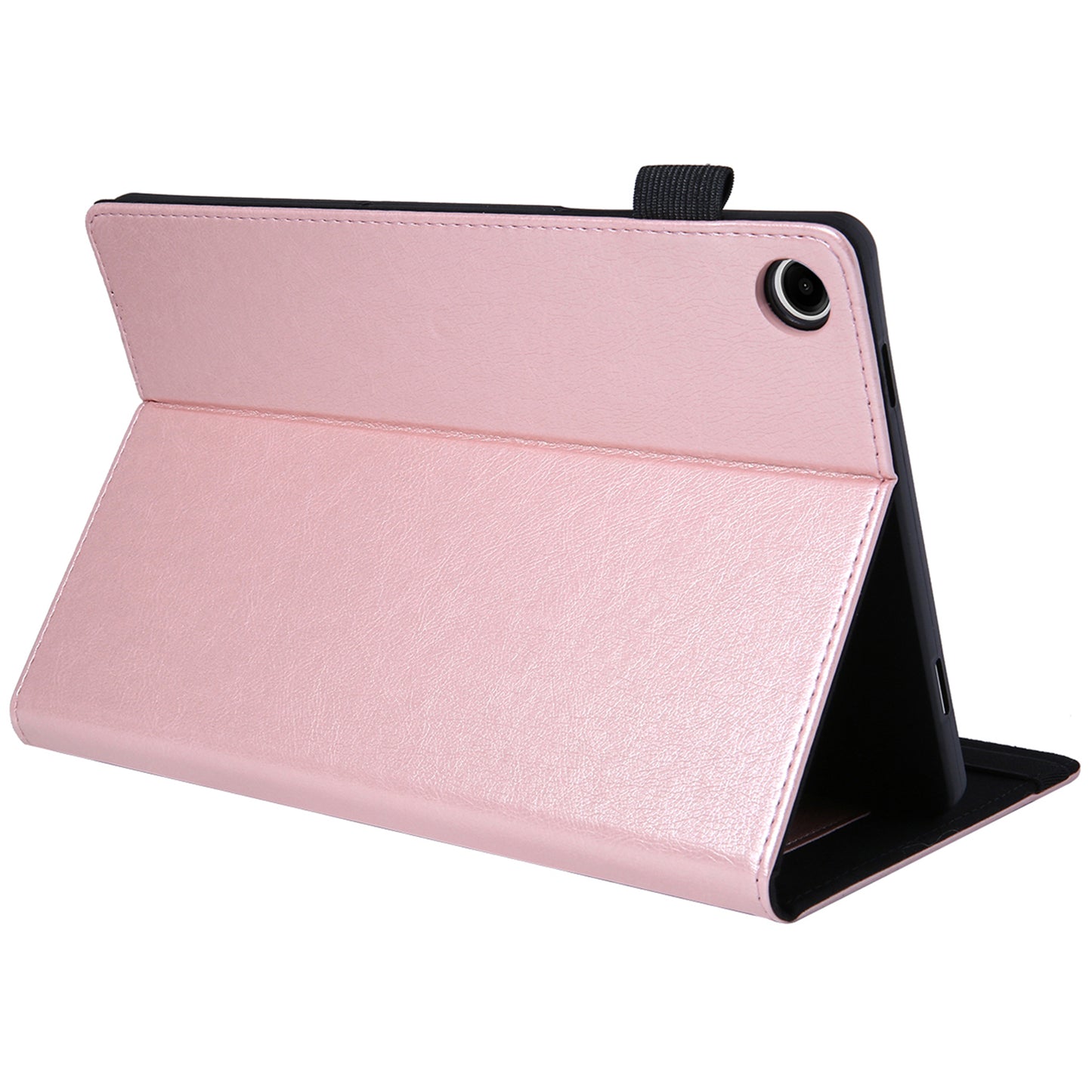 For Samsung Galaxy Tab A9 X110 Tablet Case Card Slots Protective Leather Flip Cover - Rose Gold