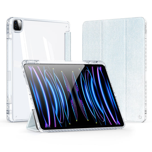DUX DUCIS Unid Series For iPad Pro 12.9-inch (2018) (2020) (2021) (2022) TPU+PC+Leather Tablet Case with Auto Wake / Sleep - Baby Blue