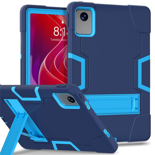 For Lenovo Tab M11 TB330FU / TB330XU / Xiaoxin Pad 11 2024 Case Robot Style Silicone + PC Kickstand Tablet Cover - Navy Blue / Blue