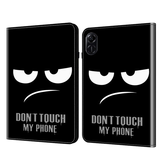 For Honor Pad X9 Case PU Leather Folio Stand Pattern Printing Tablet Cover - Don&#39;t Touch My Phone