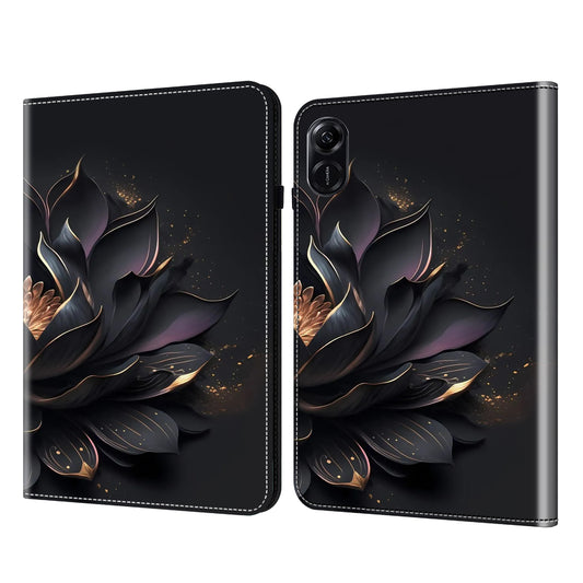 For Honor Pad X9 Case PU Leather Folio Stand Pattern Printing Tablet Cover - Flower