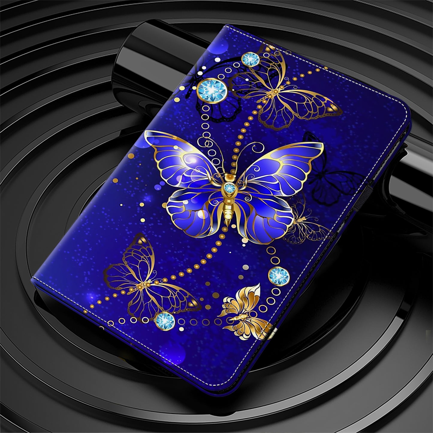 For Honor Pad 8 Case PU Leather Pattern Viewing Stand Card Slots Tablet Cover - Butterfly