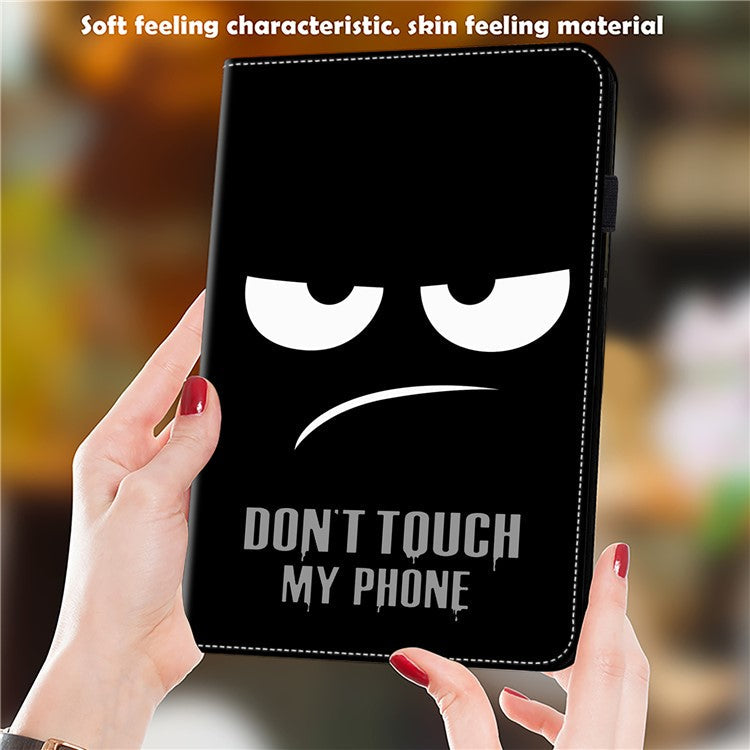 For Honor Pad 8 Case PU Leather Pattern Viewing Stand Card Slots Tablet Cover - Don't Touch My Phone