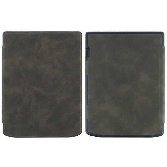 For PocketBook InkPad Color 2 / 3 PB743 Case Skin-Touch PU Leather E-Reader Cover with Auto Wake / Sleep - Black