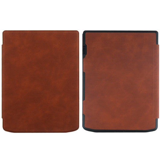 For PocketBook InkPad Color 2 / 3 PB743 Case Skin-Touch PU Leather E-Reader Cover with Auto Wake / Sleep - Coffee
