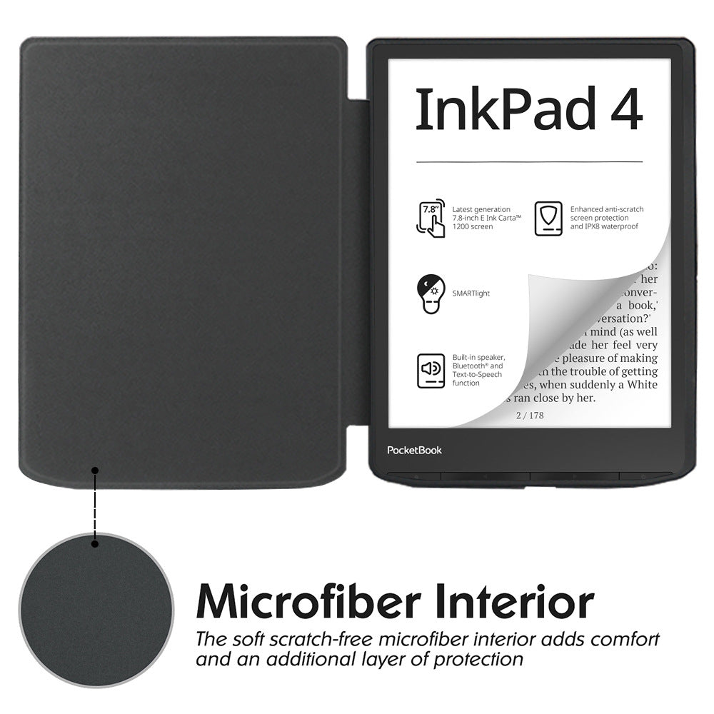 For PocketBook InkPad Color 2 / 3 PB743 E-Reader Case Pattern Printing PU Leather Flip Cover - Galaxy