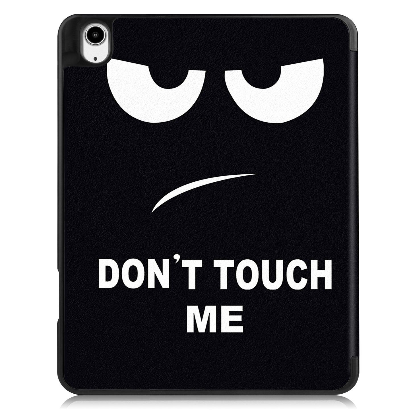 For iPad Air 13 (2024) Case Pattern Printing Tri-fold Stand Leather Cover with Pen Slot - Don&#39;t Touch Me
