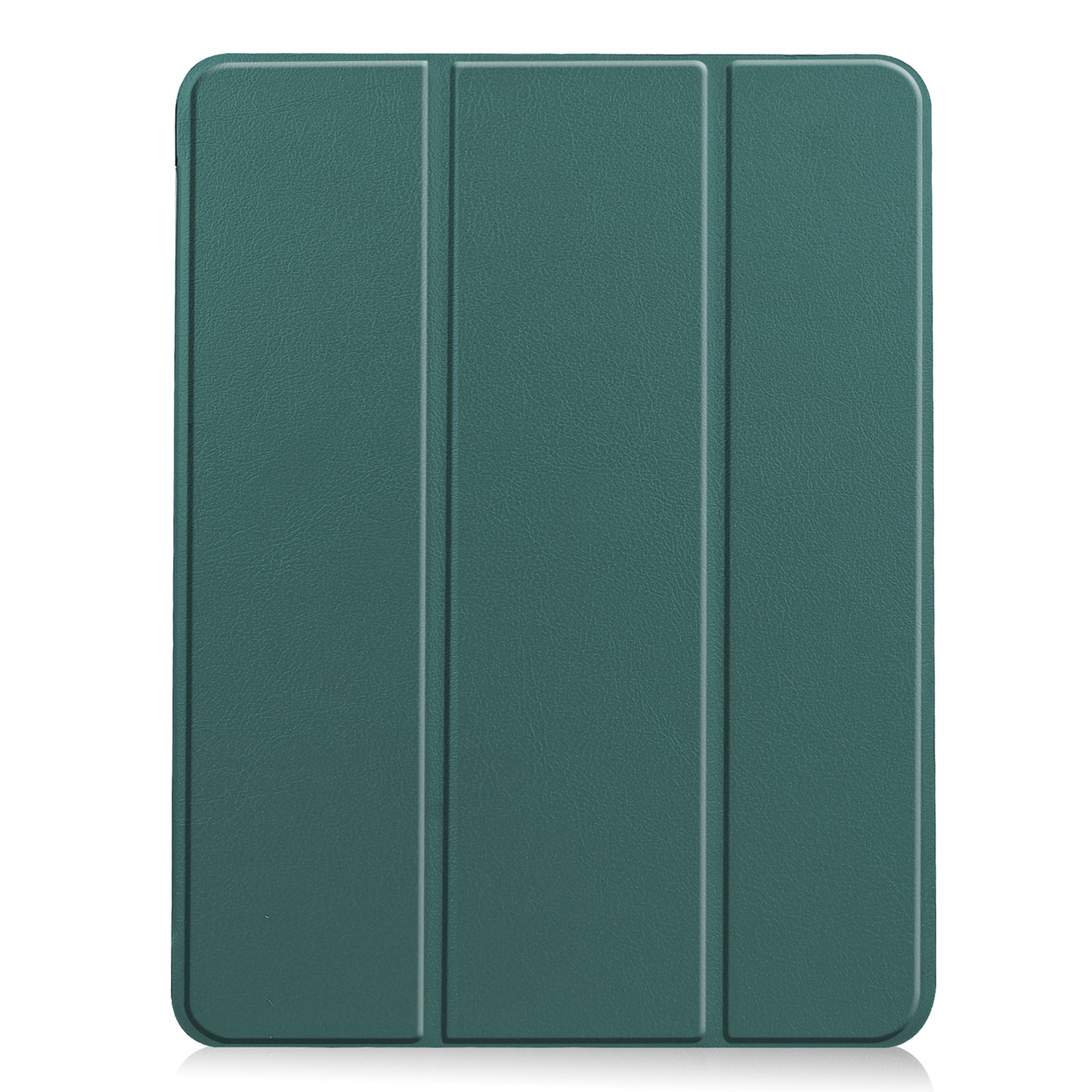 For iPad Air 13 (2024) Case Auto Wake  /  Sleep Tri-fold Stand Leather Tablet Cover - Blackish Green