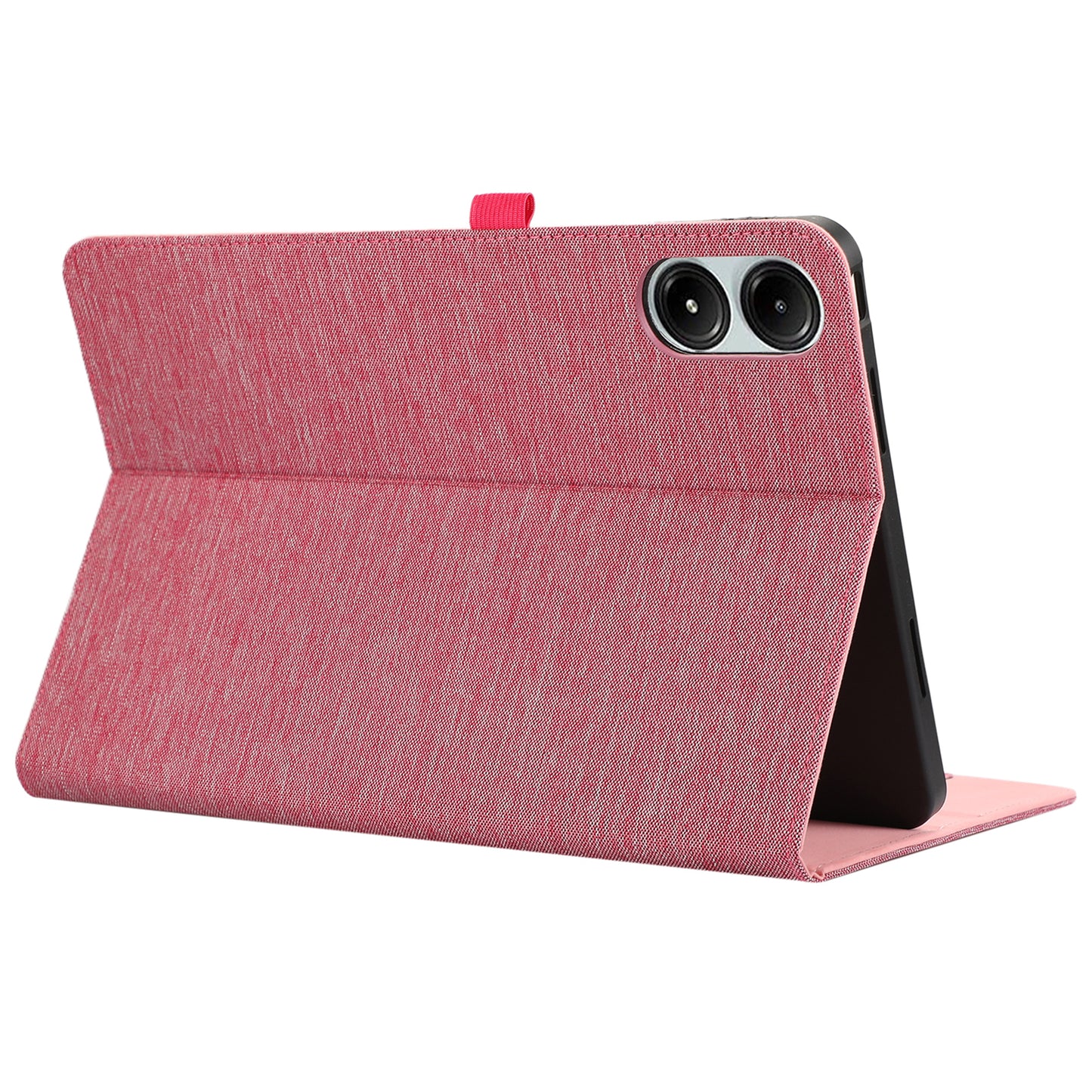 For Xiaomi Redmi Pad Pro Card Holder Cloth Texture Leather Case Tablet Stand Cover - Pink