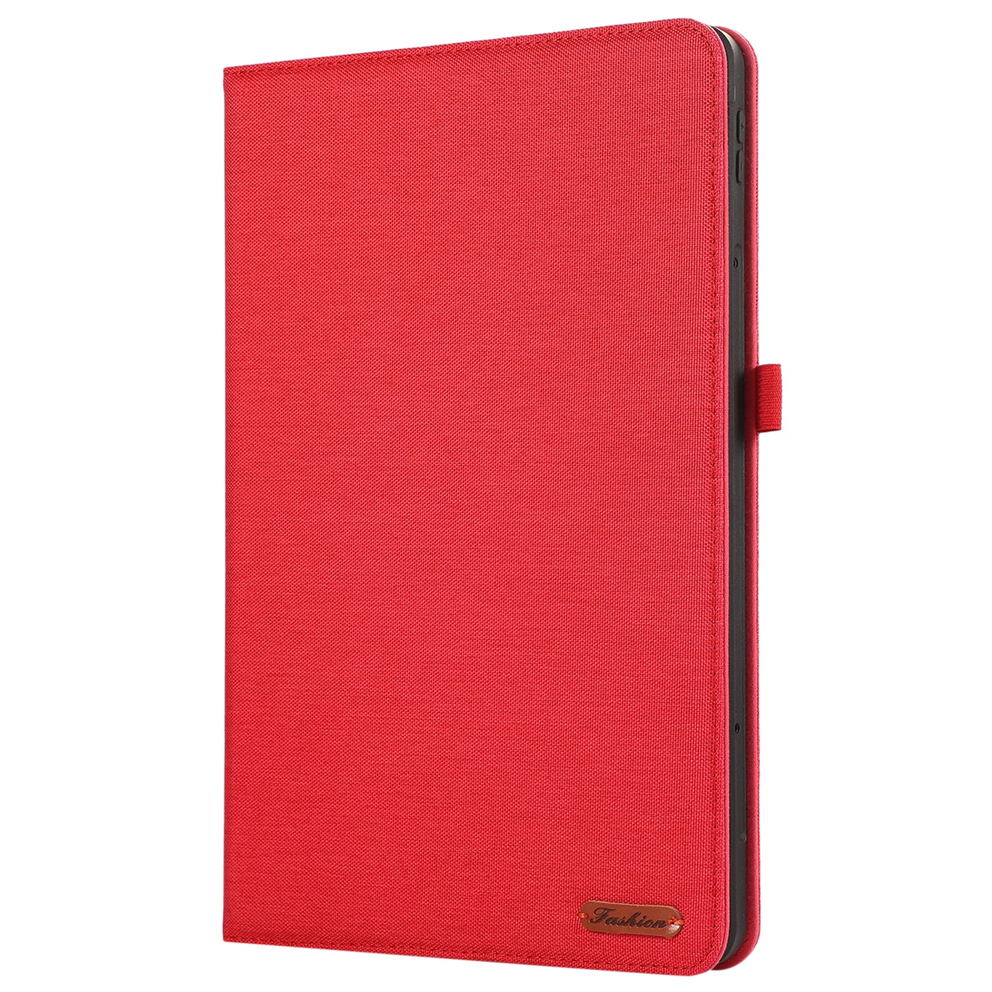 For Xiaomi Redmi Pad Pro Card Holder Cloth Texture Leather Case Tablet Stand Cover - Red