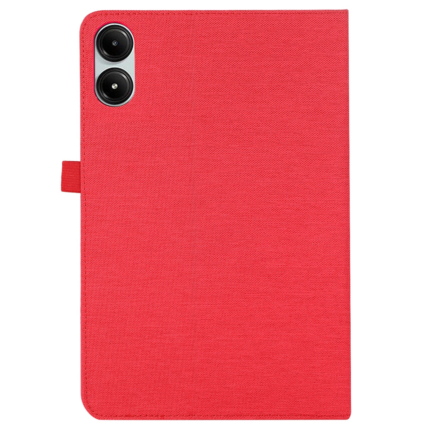 For Xiaomi Redmi Pad Pro Card Holder Cloth Texture Leather Case Tablet Stand Cover - Red