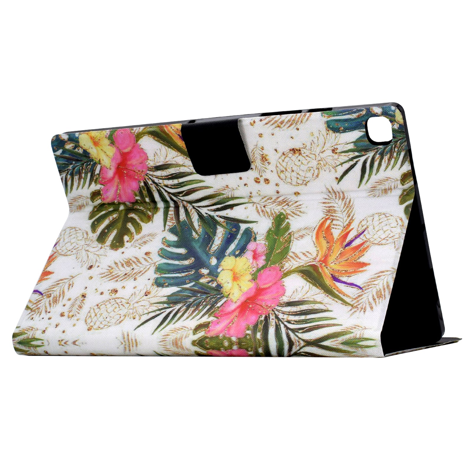 For Samsung Galaxy Tab S6 Lite (2020) / (2022) / (2024) (SM-P610 / 615) Case Pattern Printing Leather Tablet Cover with Card Holder - Golden Pineapple