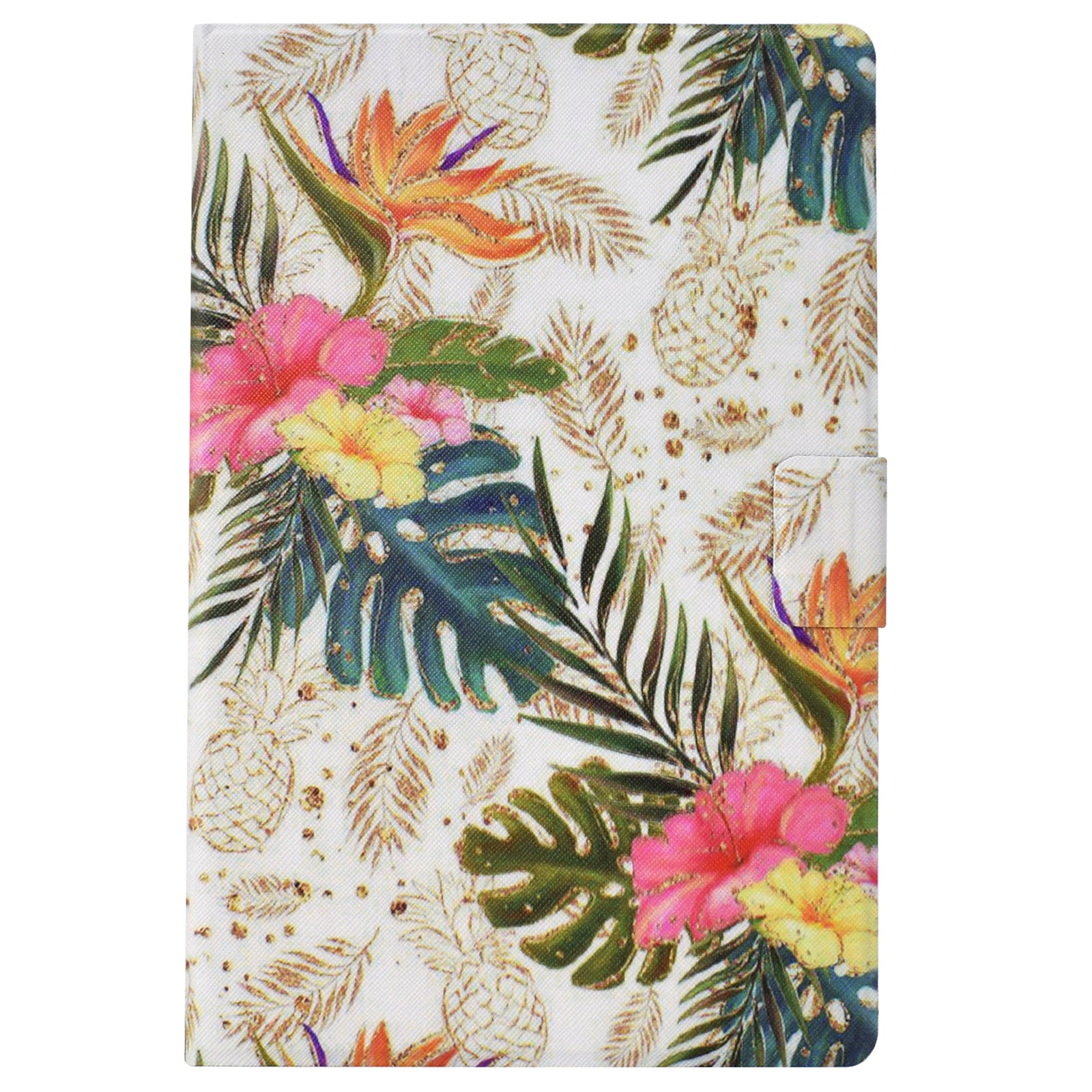 For Samsung Galaxy Tab S6 Lite (2020) / (2022) / (2024) (SM-P610 / 615) Case Pattern Printing Leather Tablet Cover with Card Holder - Golden Pineapple
