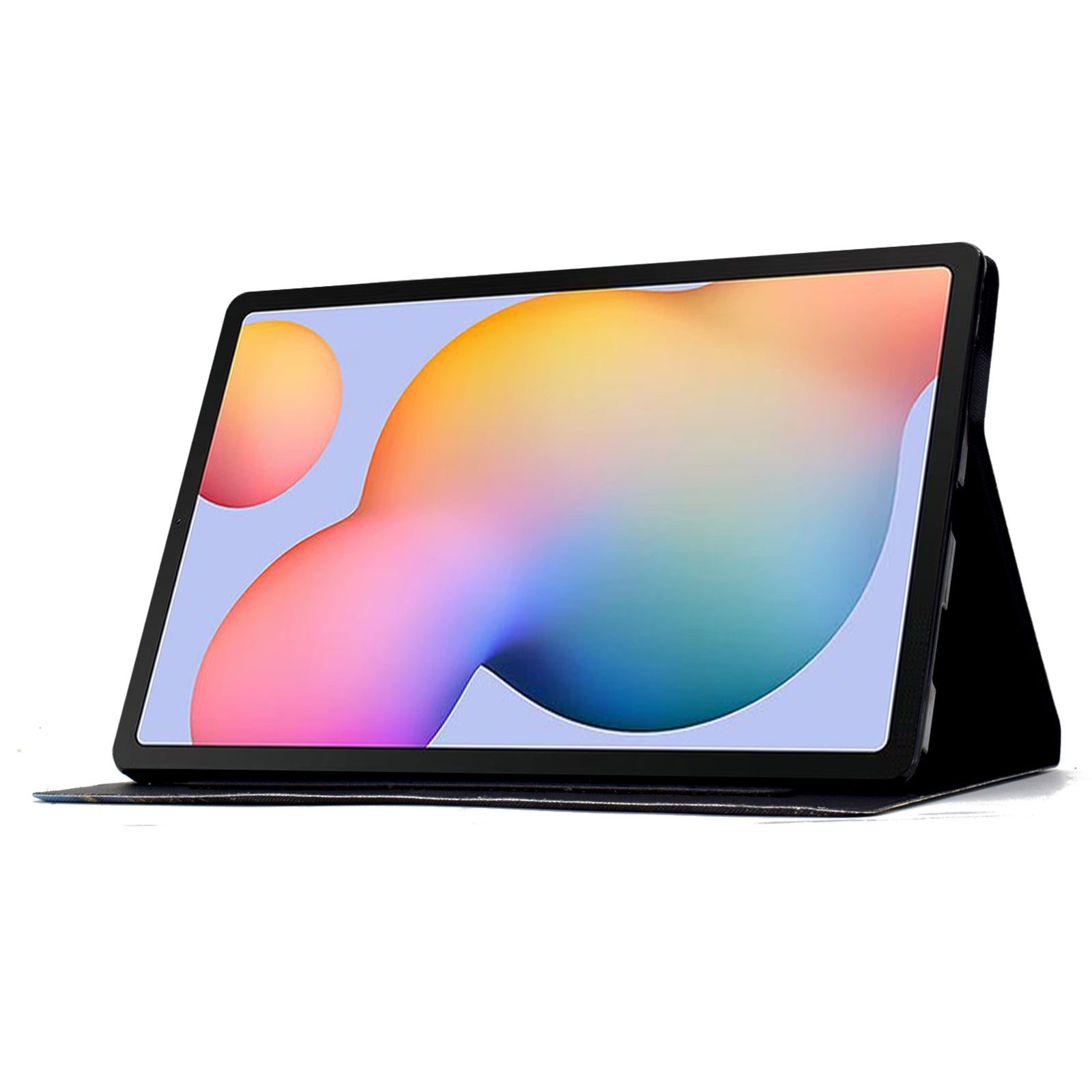 For Samsung Galaxy Tab S6 Lite (2020) / (2022) / (2024) (SM-P610 / 615) Case Pattern Printing Leather Tablet Cover with Card Holder - Petal