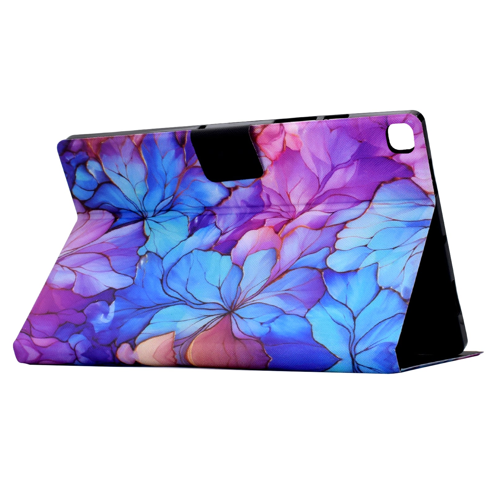 For Samsung Galaxy Tab S6 Lite (2020) / (2022) / (2024) (SM-P610 / 615) Case Pattern Printing Leather Tablet Cover with Card Holder - Petal