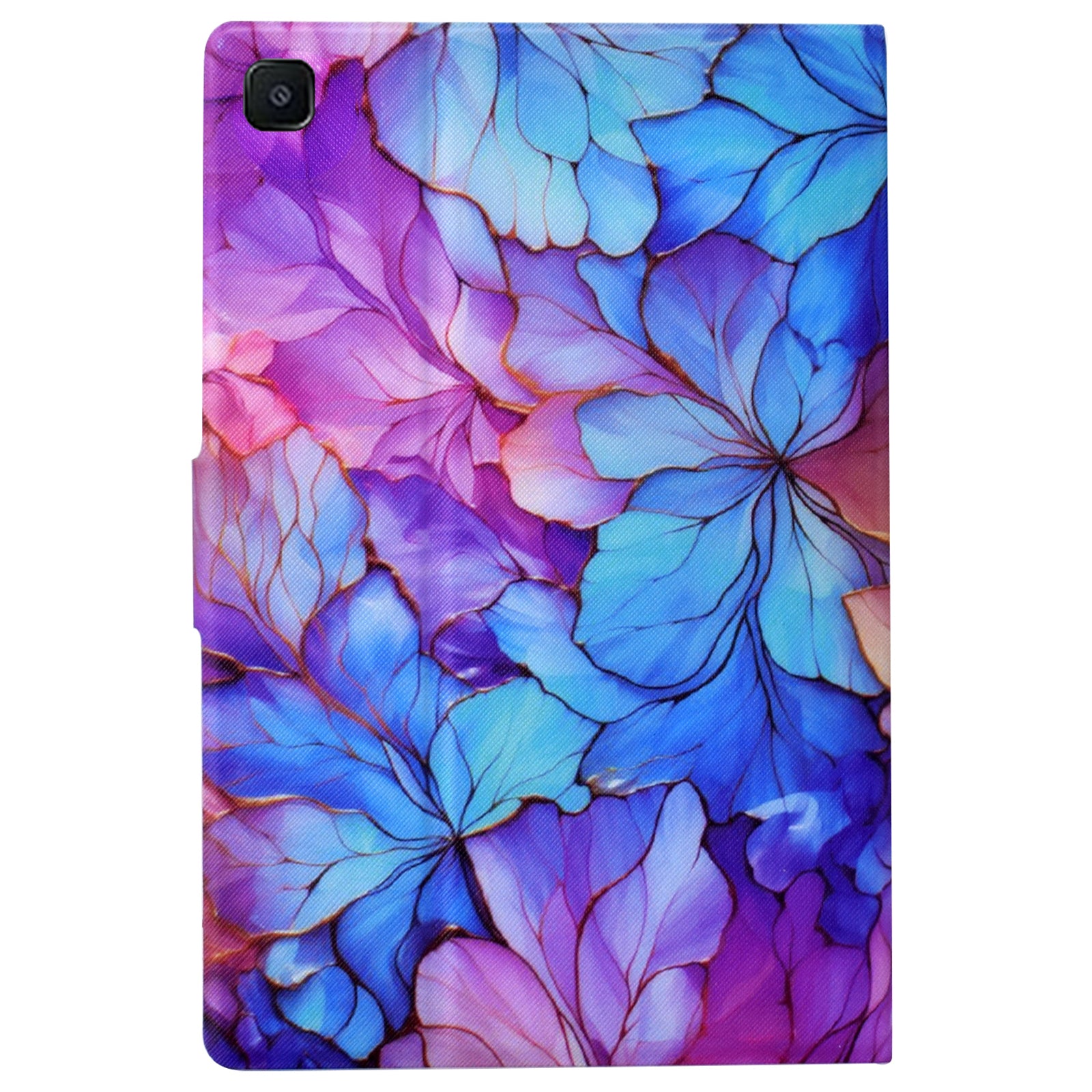 For Samsung Galaxy Tab S6 Lite (2020) / (2022) / (2024) (SM-P610 / 615) Case Pattern Printing Leather Tablet Cover with Card Holder - Petal
