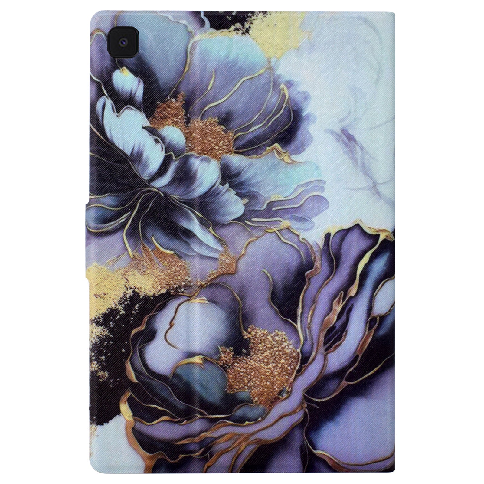 For Samsung Galaxy Tab A7 10.4 (2020) T500 / T505 Case Pattern Auto Wake / Sleep Tablet Cover with Card Holder - Peony Flower