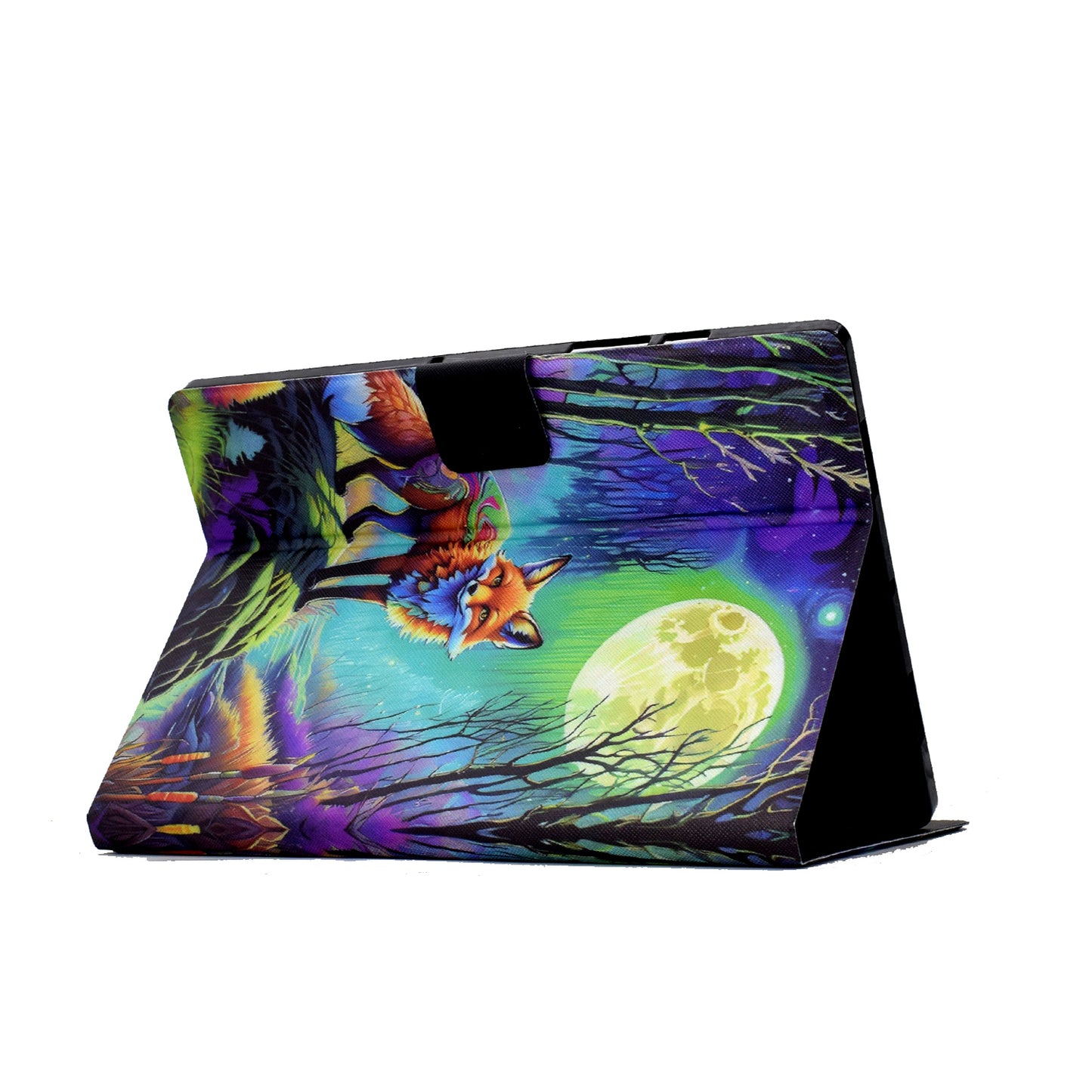 For Amazon Kindle Paperwhite (2021) Case Card Slot Pattern Printing Leather E-Reader Cover - Moonlight Fox