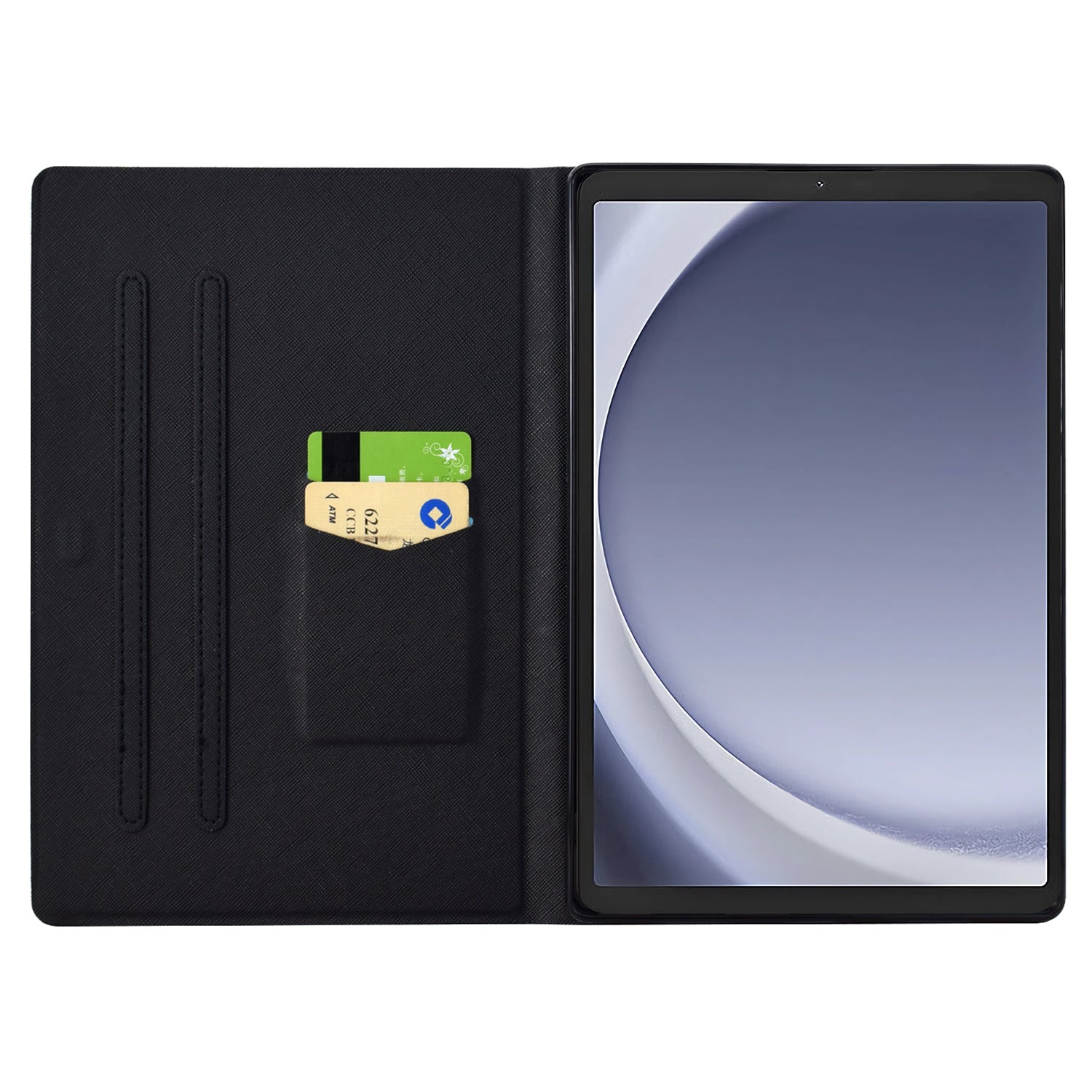 For Samsung Galaxy Tab A9 Case PU Leather Pattern Folding Stand Protective Tablet Cover - Petal