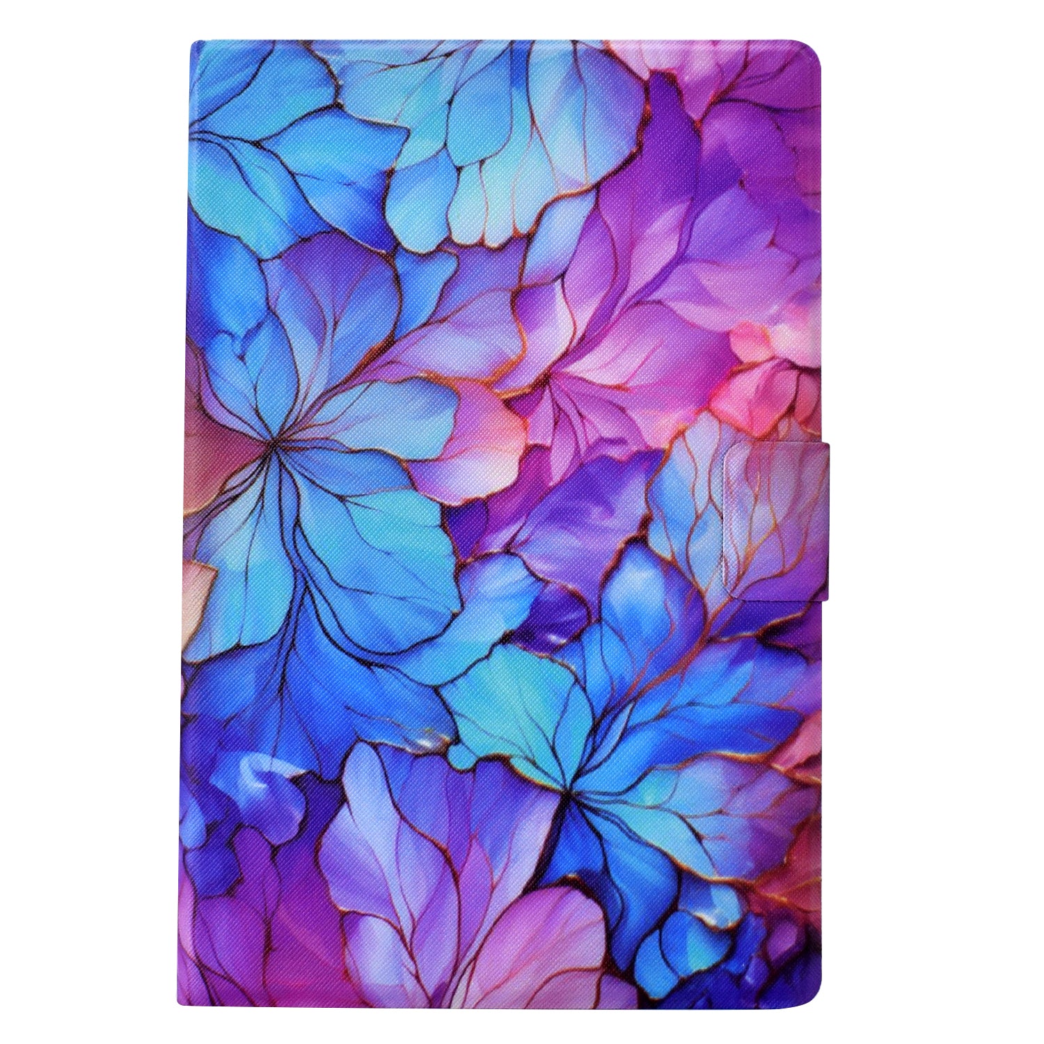 For Samsung Galaxy Tab A9 Case PU Leather Pattern Folding Stand Protective Tablet Cover - Petal