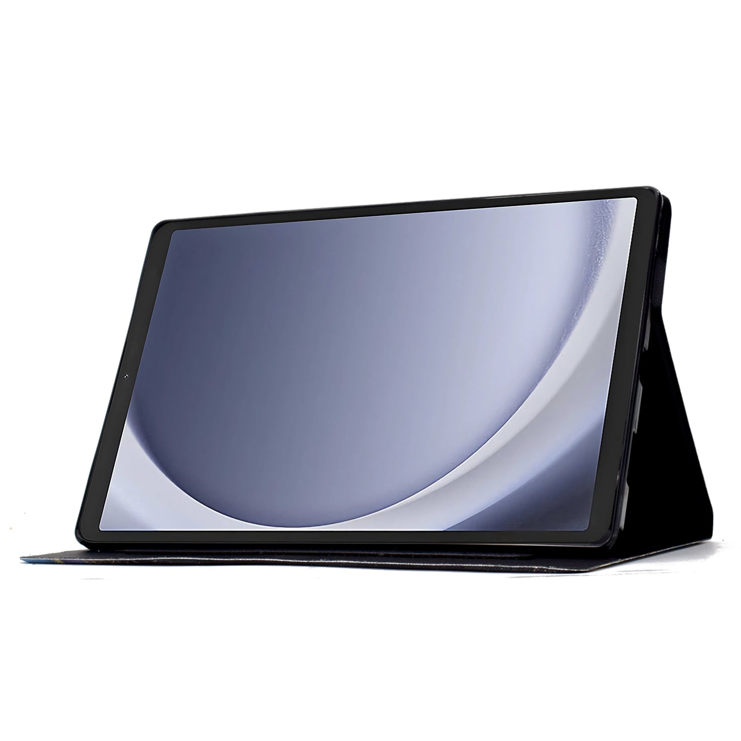 For Samsung Galaxy Tab A9 Case PU Leather Pattern Folding Stand Protective Tablet Cover - Peony Flower