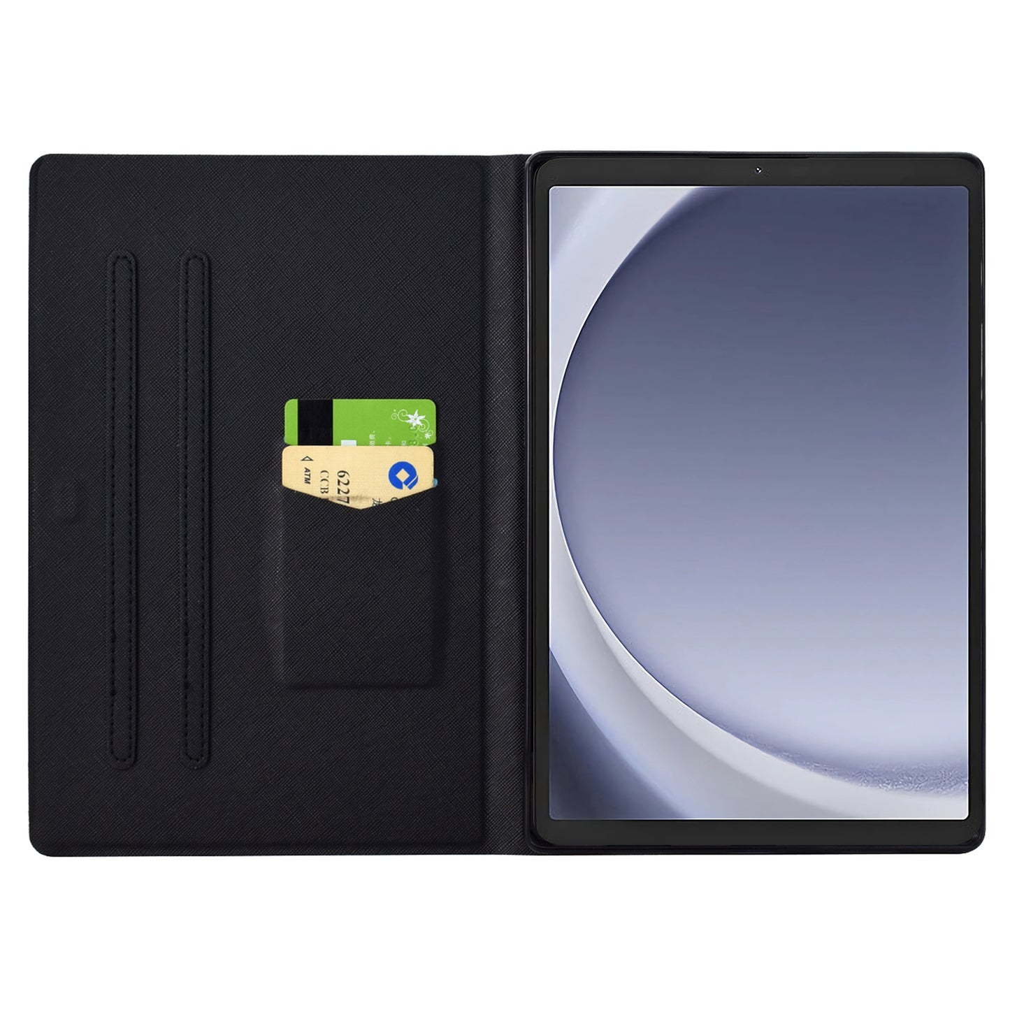 For Samsung Galaxy Tab A9 Case PU Leather Pattern Folding Stand Protective Tablet Cover - Moonlight Fox