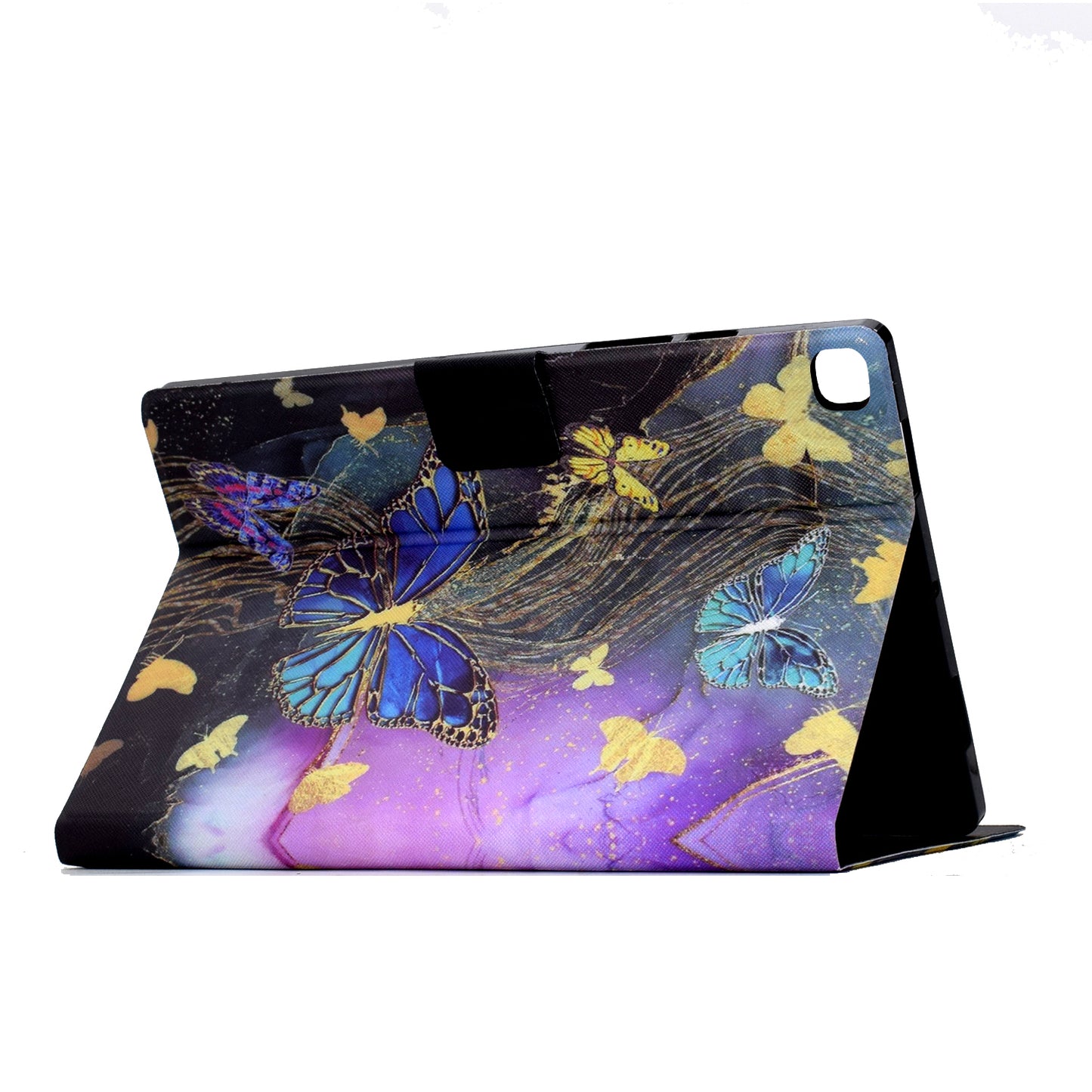 For Samsung Galaxy Tab A7 Lite 8.7-inch T220 / T225 Tablet Case Pattern Printing Card Slot Leather Cover - Golden Butterflies