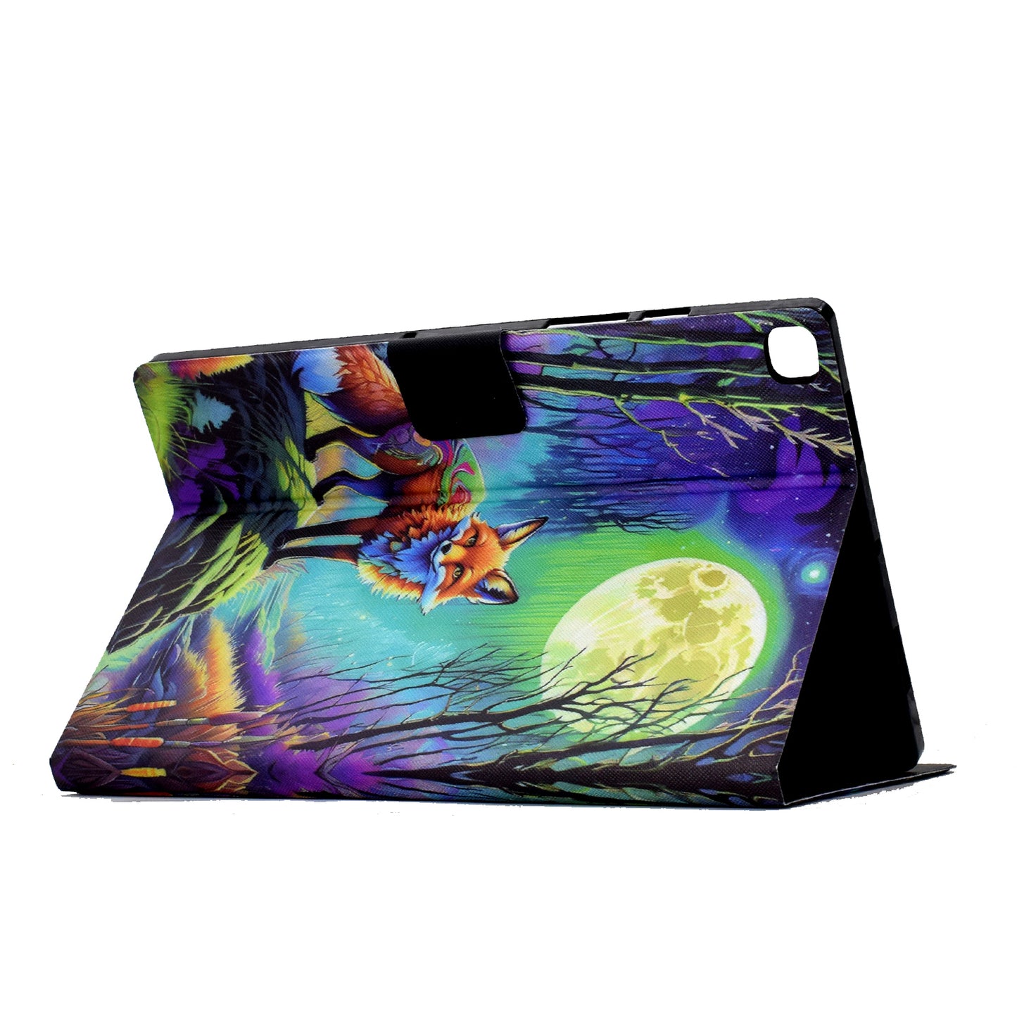 For Samsung Galaxy Tab A7 Lite 8.7-inch T220 / T225 Tablet Case Pattern Printing Card Slot Leather Cover - Moonlight Fox