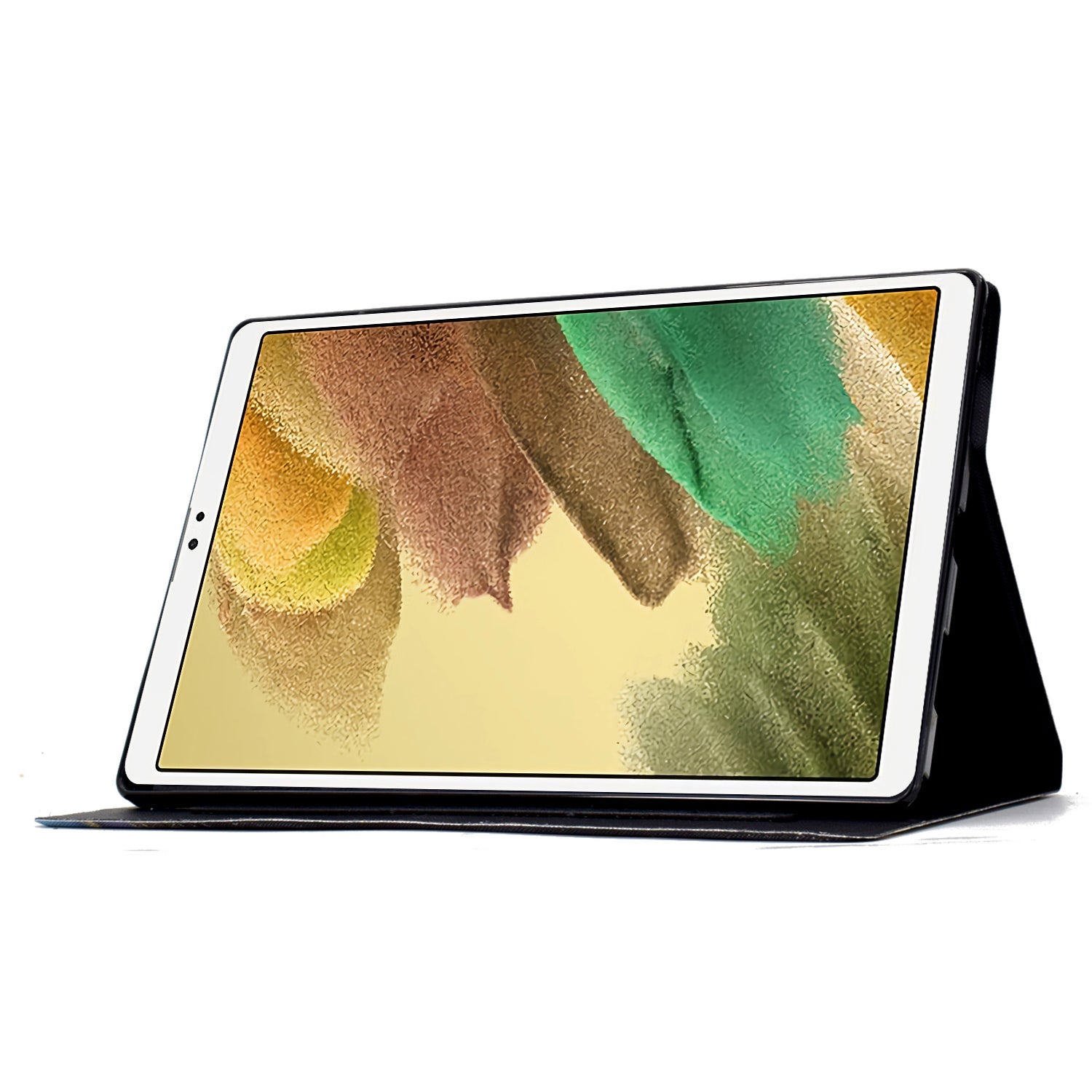 For Samsung Galaxy Tab A7 Lite 8.7-inch T220 / T225 Tablet Case Pattern Printing Card Slot Leather Cover - Rose Cat