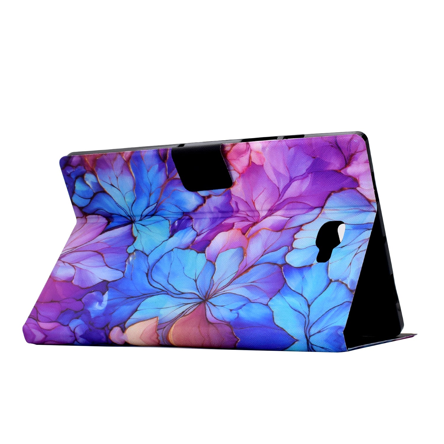 For Samsung Galaxy Tab A 10.1 (2016) T580 T585 Leather Case Card Holder Pattern Tablet Cover - Petal
