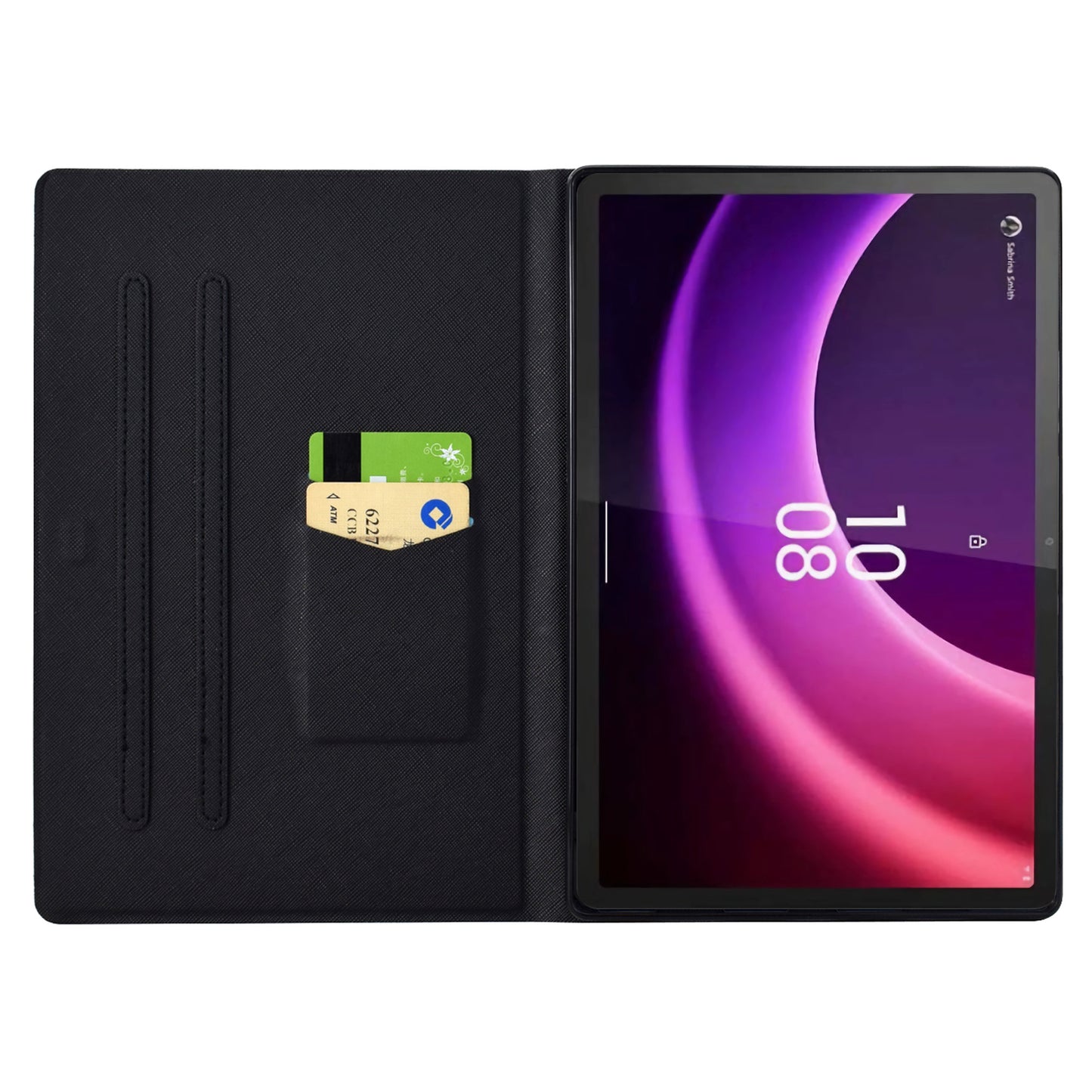 For Lenovo Tab P11 Gen 2 / Xiaoxin Pad Plus (2023) Case Card Slot Leather Stand Tablet Cover - Golden Pineapple