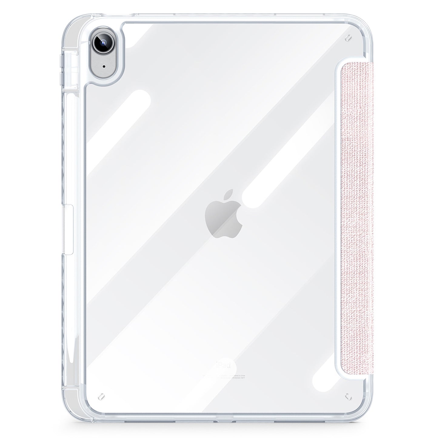 DUX DUCIS Unid Series For iPad 10.9 (2022) Tablet Case Clear Auto Wake / Sleep TPU+PC+Leather Shell - Light Pink
