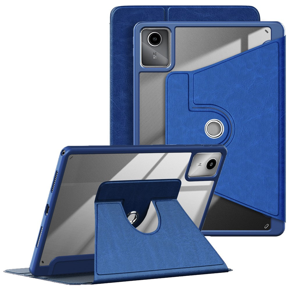For Lenovo Tab M11 TB330 / Xiaoxin Pad 11 2024 Case Rotate Stand PU Leather+Acrylic+TPU Tablet Cover - Blue