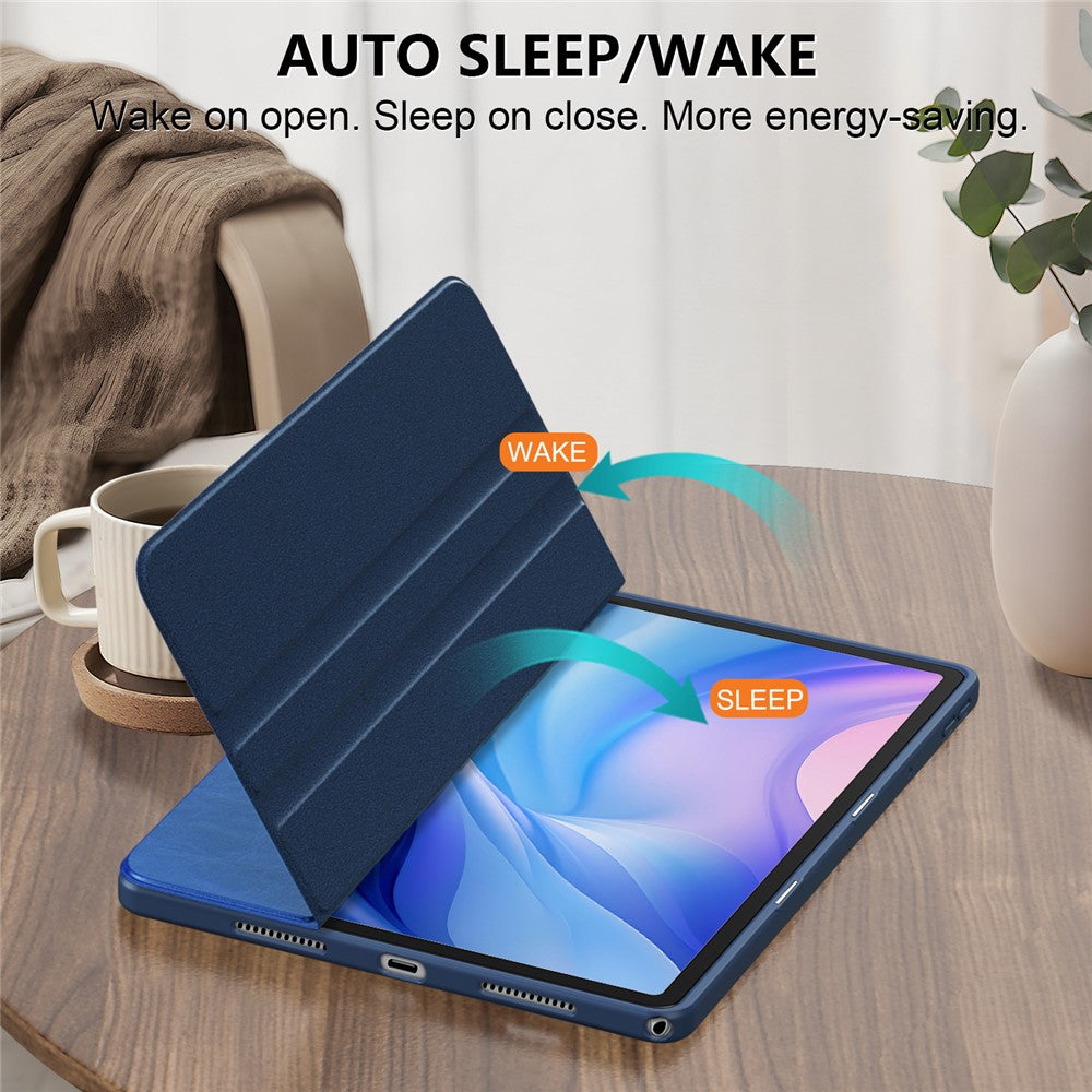 For Lenovo Tab M11 TB330 / Xiaoxin Pad 11 2024 Case Rotate Stand PU Leather+Acrylic+TPU Tablet Cover - Blue
