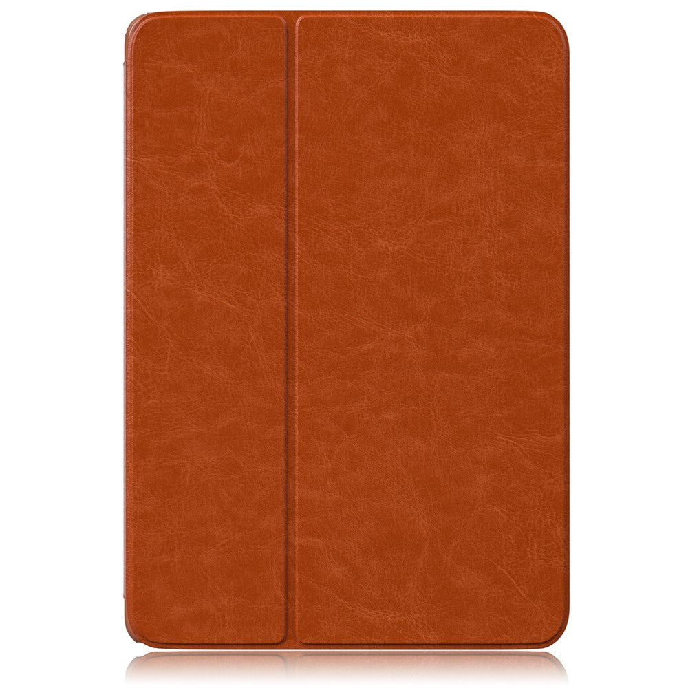 For Lenovo Tab P12 TB371FC Case Leather+Acrylic+TPU Stand Tablet Cover with Auto Wake / Sleep - Brown