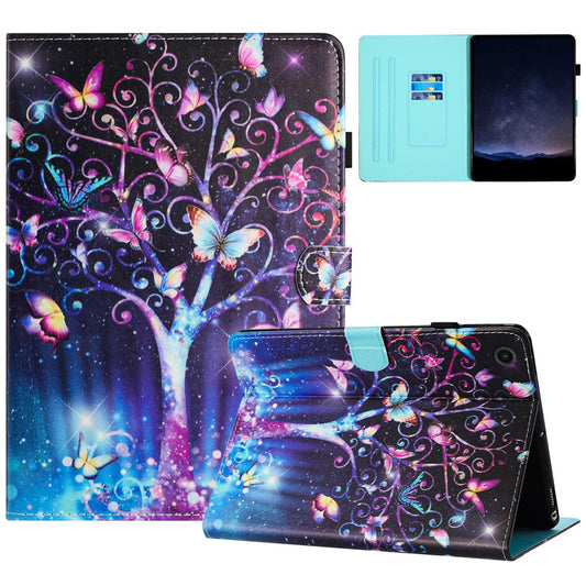 For Lenovo Tab M10 Plus Case Pattern Printing PU Leather Drop-proof Tablet Stand Cover - Meteor Butterfly