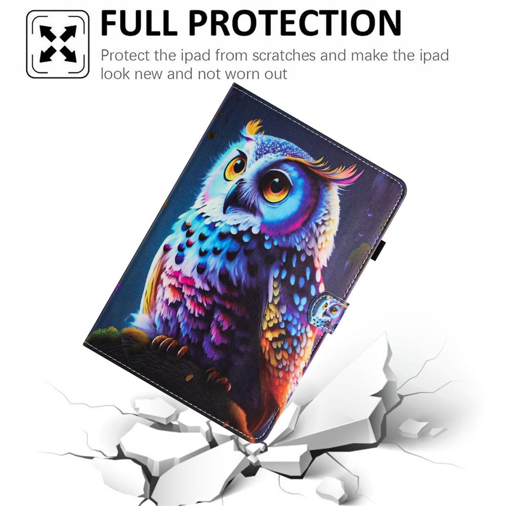 For Lenovo Tab M10 (Gen 3) Magnetic Tablet Case Wholesale PU Leather Pattern Stand Cover - Owl