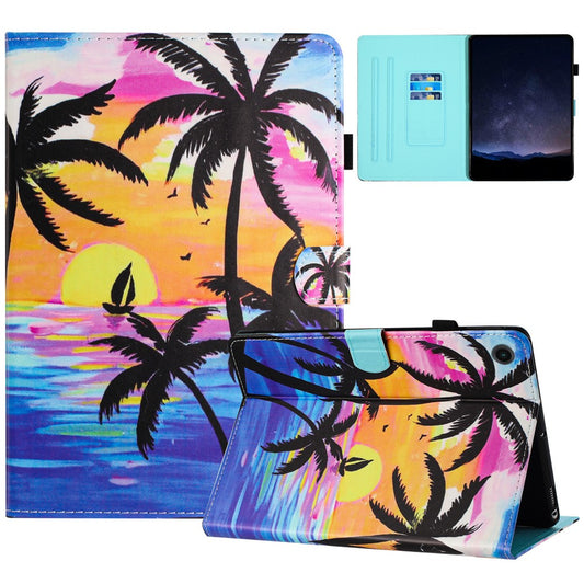 For Lenovo Tab M10 (Gen 3) Magnetic Tablet Case Wholesale PU Leather Pattern Stand Cover - Coconut Tree