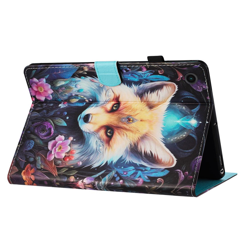 For Lenovo Tab M10 Plus (3Rd Gen) / Xiaoxin Pad 2022 10.6 Inch PU Leather Case Tablet Stand Cover with Card Slots - Fox