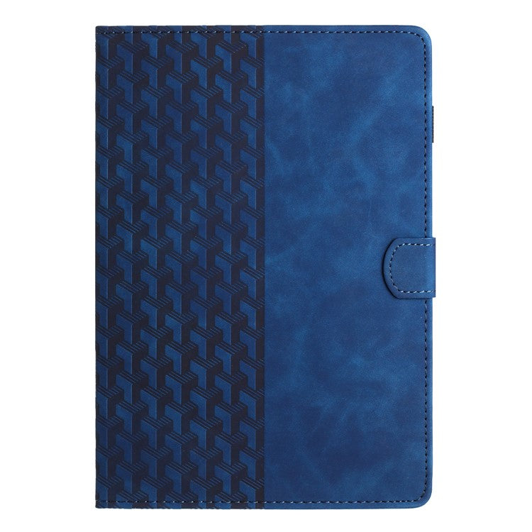 For Samsung Galaxy Tab A7 10.4 (2020) T500 / (2022) Tablet Cover Imprinted PU Leather Card Slot Case - Blue