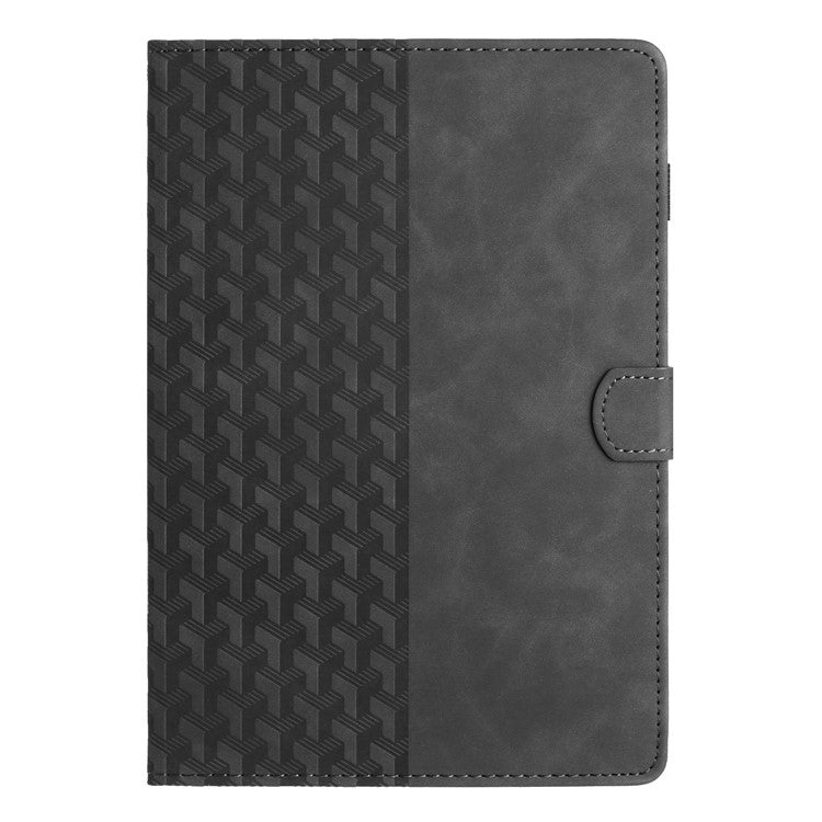 For Samsung Galaxy Tab A8 10.5 (2021) X205 X200 Leather Case Building Blocks Imprinted Tablet Cover - Black
